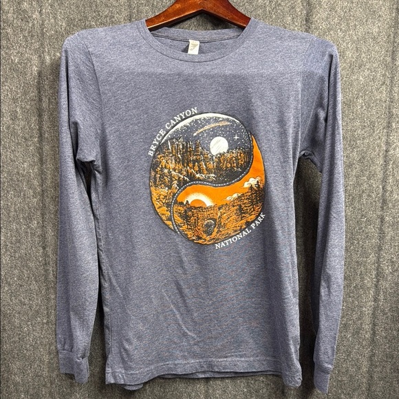 Bella Canvas Gray Long Sleeve Tee with Nature Graphic - Picture 1 of 5